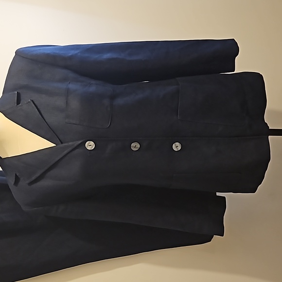 Talbot's Women's 2pc Navy Blue Pant Suit Matching Set Size 6/10 #W-739 - Picture 3 of 16